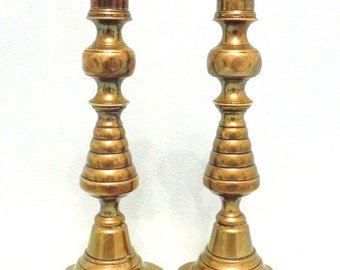 Antique Brass Candlesticks