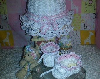 Hand Crochet booties with hand made lace
