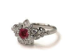 Antique ruby diamond engagement rings