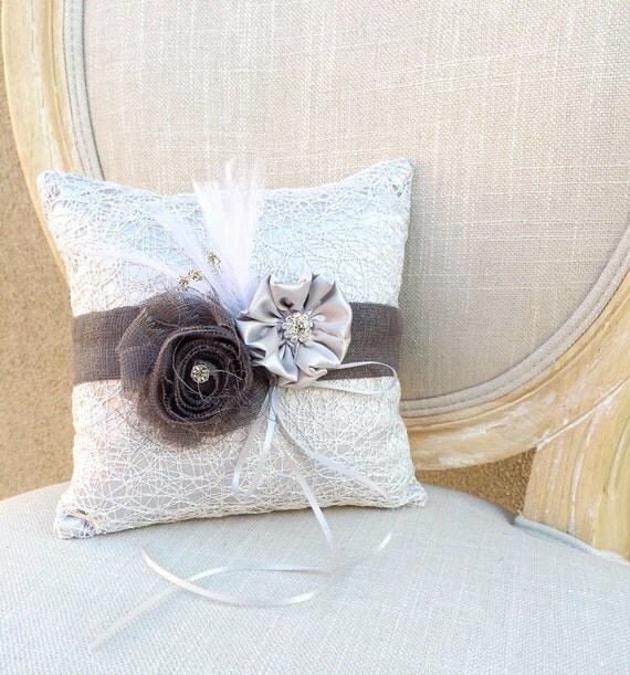Ring Pillow Wedding Pillow Ring Boy Pillow by LuckyYouLuckyMe