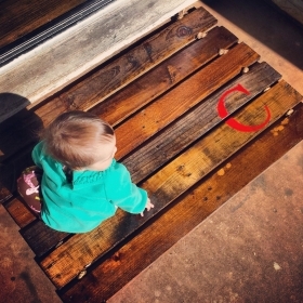 Beautiful Reclaimed Wood Door Mat