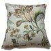 Decorative Pillow Cover Gray Taupe Olive Green Brown HandmadeFaux Crewel Look Floral Toss Throw Accent 16x16 inch x