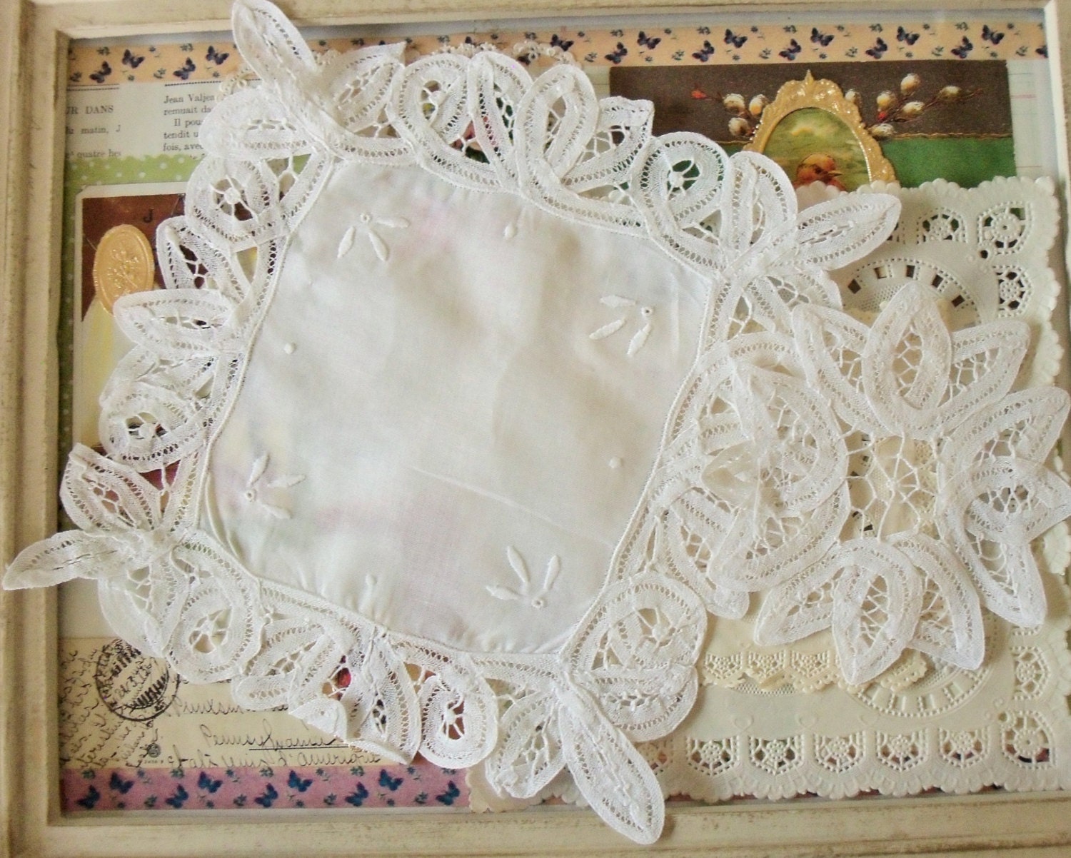 Battenburg Lace Doilies / Vintage / Two / by chocolateletters