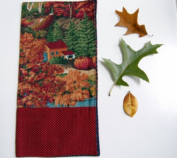 Autumn Harvest Cloth Napkins / rustic fall napkins