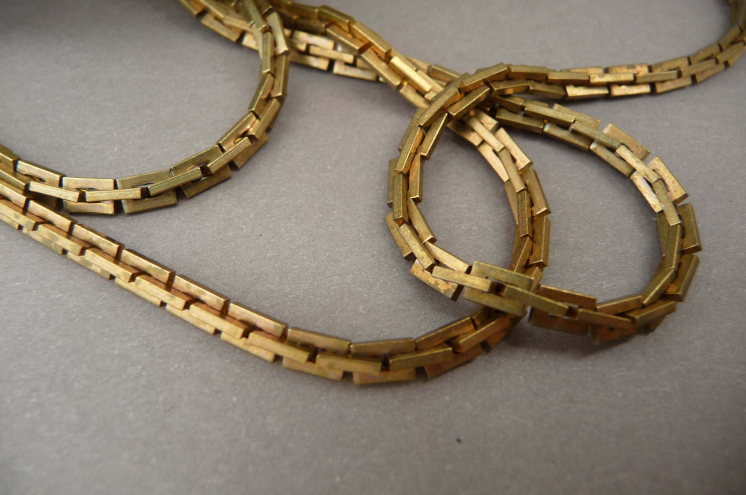 4 ft Boston Link Chain Solid Brass Vintage