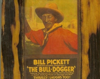 Bill Pickett - Wooden Plaque
