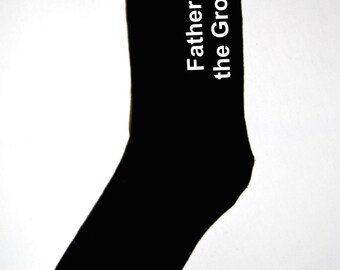 Father of the Bride or Father of the Groom black dress socks wedding gift