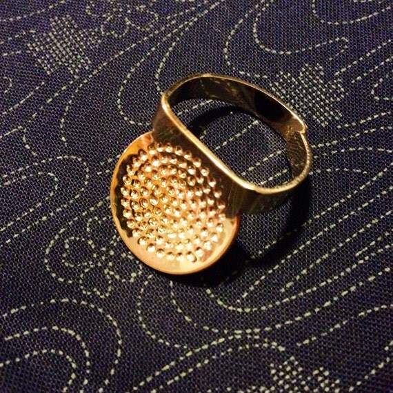 Clover Japanese Metal sashiko thimble for sewing by kimonomomo