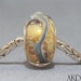SRA Glass Lampwork Bead Handmade SRA European Charm Bracelet Big Hole Bead Ancient Amber