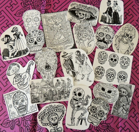 dia de los muertos decorations paper cut outs