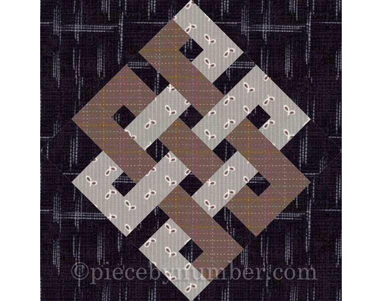 Download Eternity Knot rotary quick cut quilt block pattern PDF