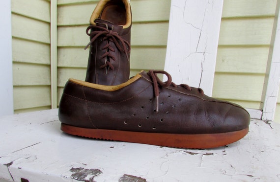 Leather Earth Roots Shoes Vintage 70s Leather Hippie Loafers Mens 7 ...