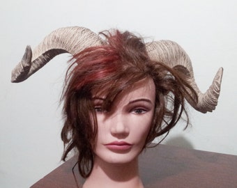 Natural Rams Horns Roller Derby Festival Cosplay Role Play Belly Dance Rennisance Fair