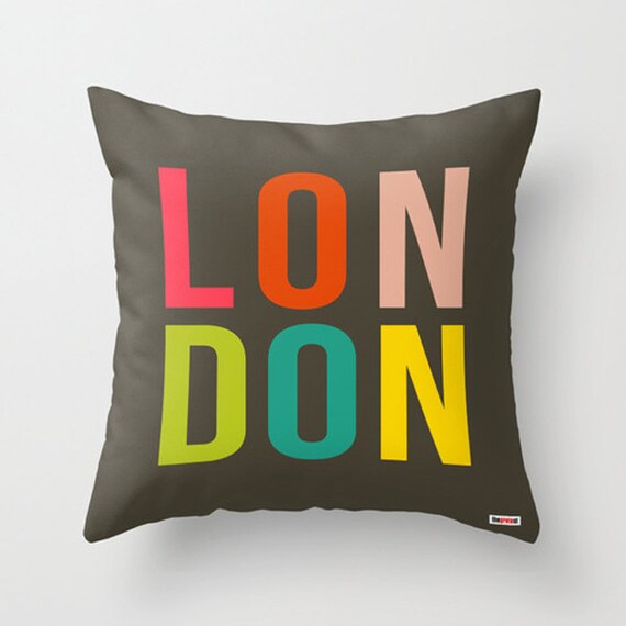 Items similar to London Decorative throw pillow cover Modern pillow