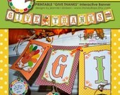 Instant Download GIVE THANKS Printable Banner- Guests interact by adding their personal message! - PDF digital File Il_170x135