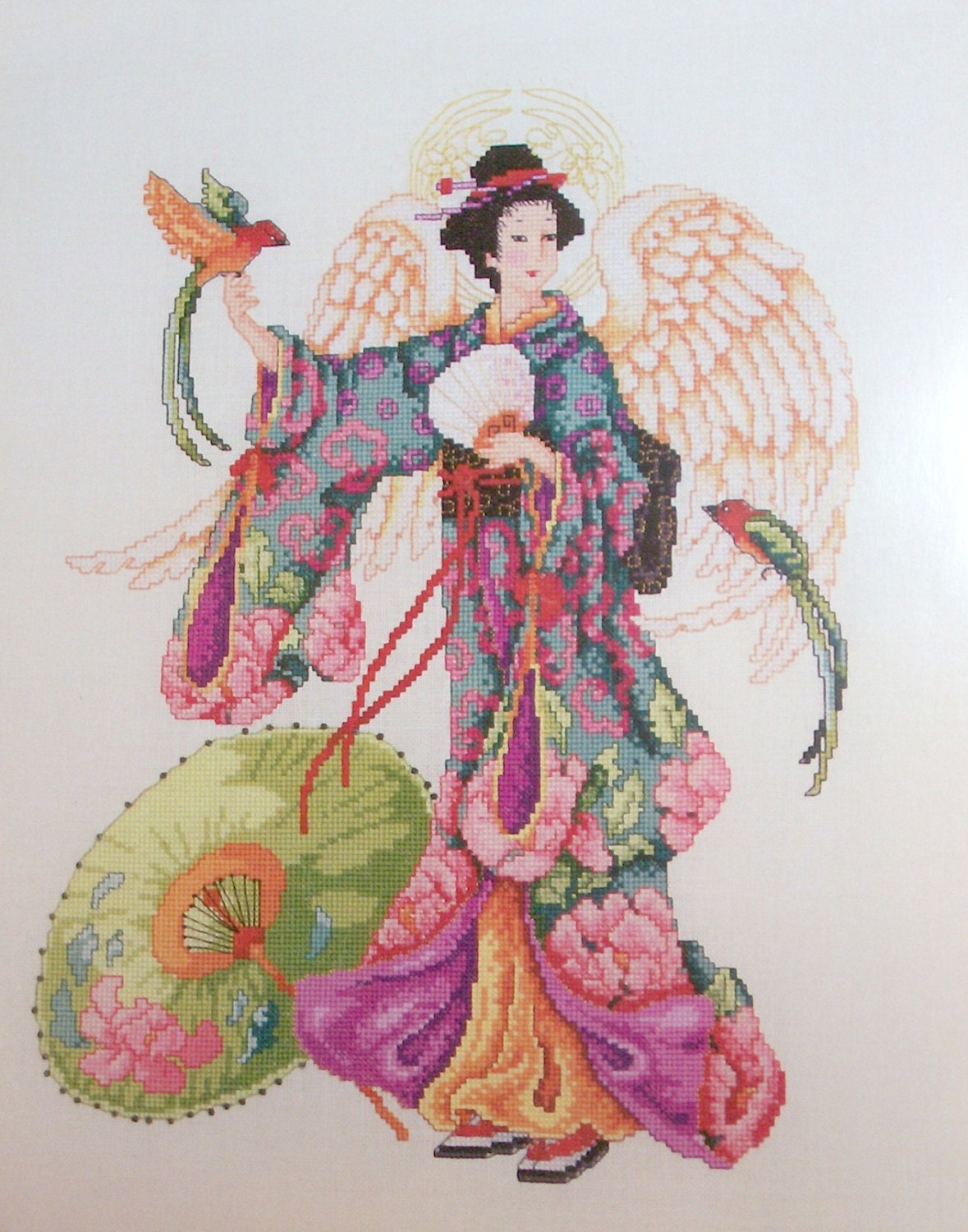 Japanese Angel Cross Stitch Pattern by Barbara Baatz Cross