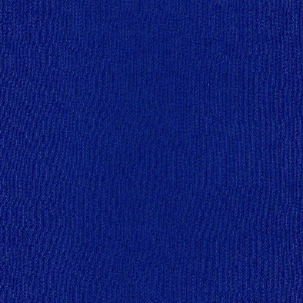 ROYAL BLUE Cotton Interlock Knit Fabric by the Yard