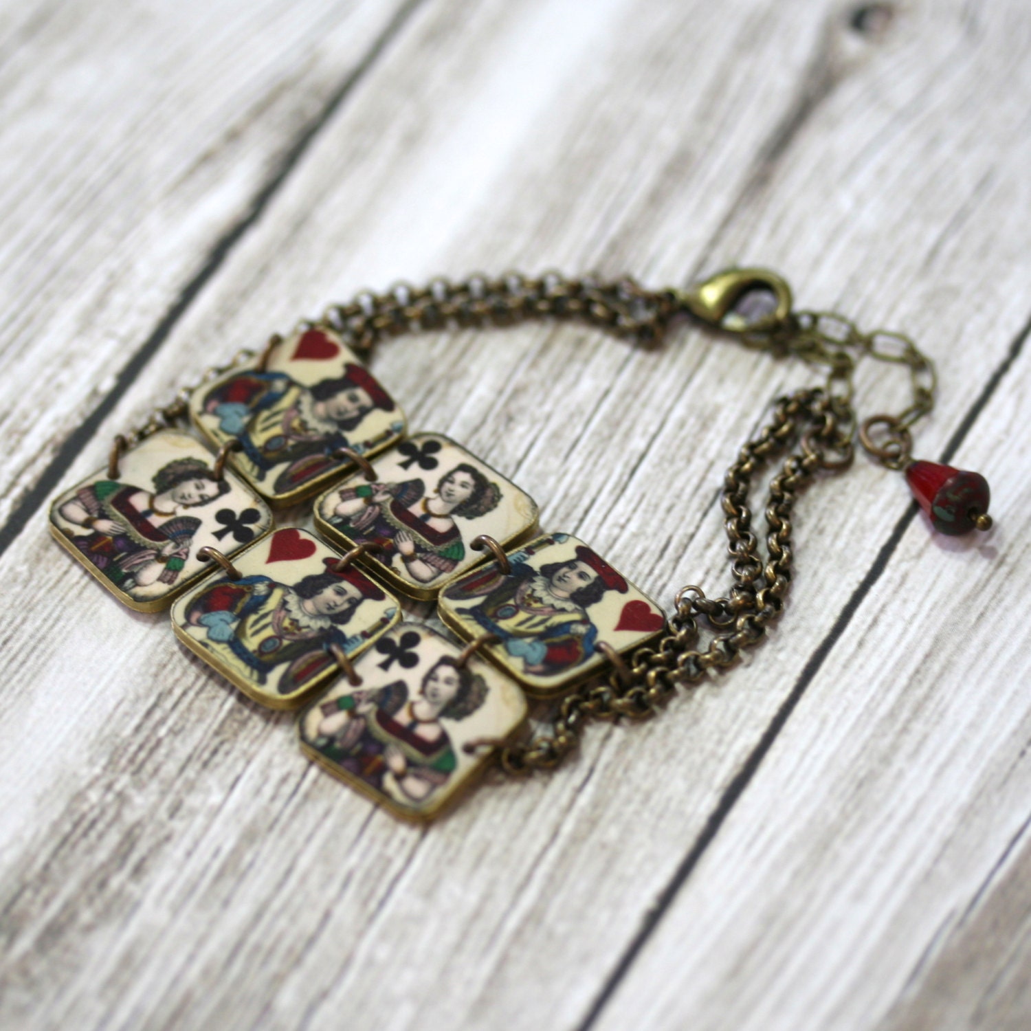Playing Card Mosaic Bracelet Playing Card Jewelry Playing