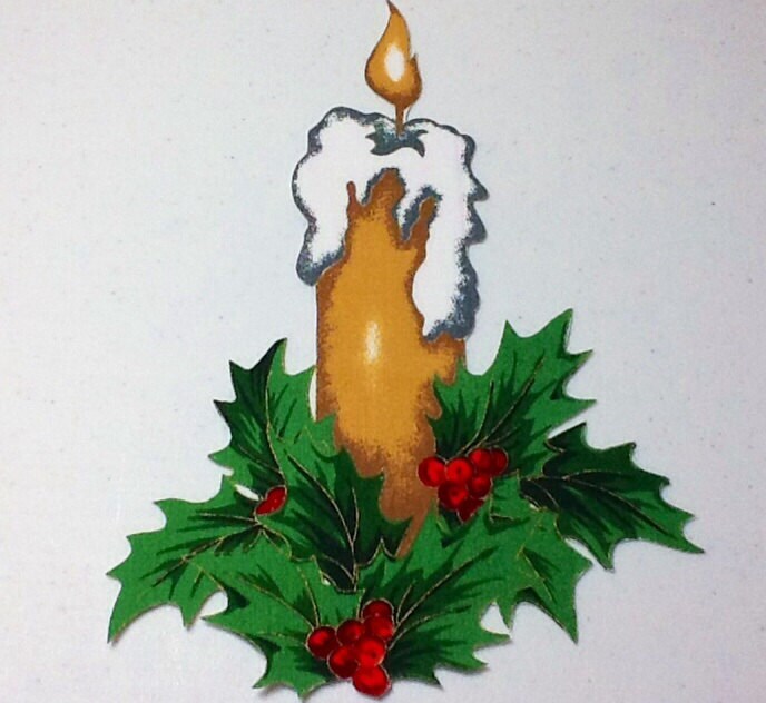 Candle Holiday Appliqué Iron On from VIP Fabric