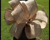 Decorative Burlap Mailbox Dow, Door Bow, Wreath Bow, Pew Bow, Wedding Bow Il_170x135