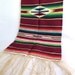 Vintage 1950s Mexican Saltillo mini blanket Ombre colorful Serape mini Rug Home Decor Vibrant