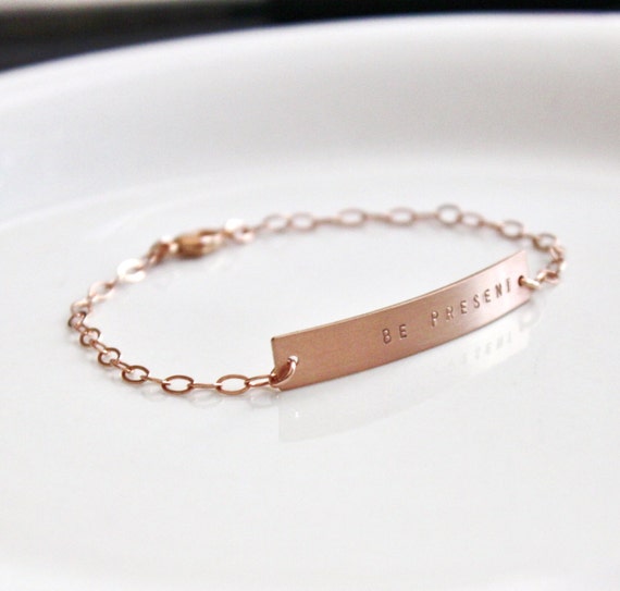 Nameplate rose Rose Bracelet, Bracelet,   bracelet nameplate Gold Gold Bar  Personalized gold Rose