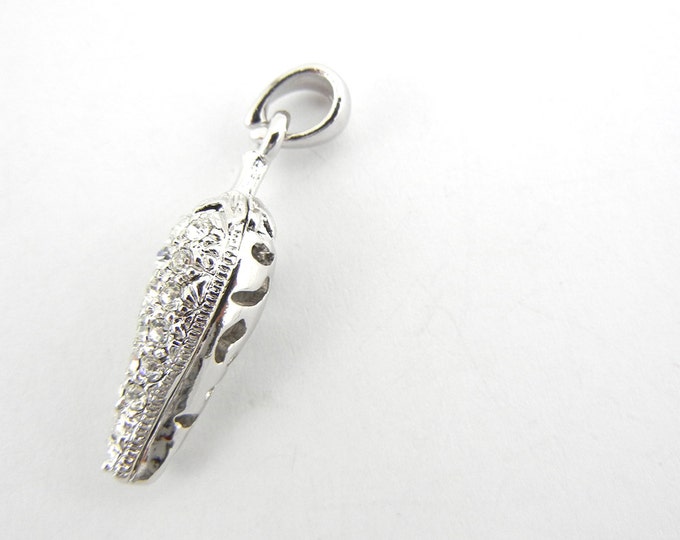 Rhinestone Dimensional Chili Pepper Pendant