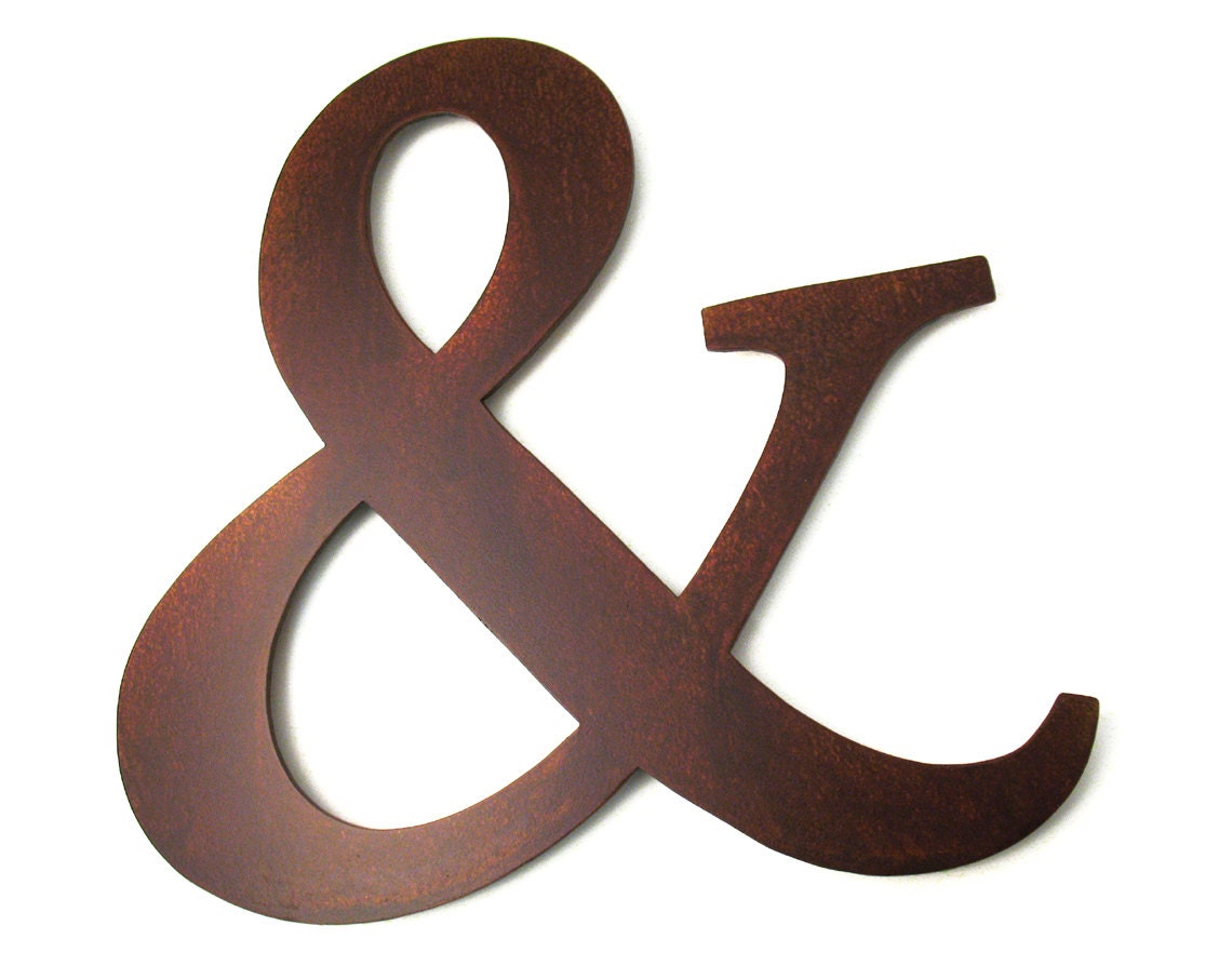Metal Ampersand Sign & Sign Ampersand Decor by