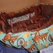Shopping Cart Cover Toddler or Baby Turquoise Cowboy Cowgirl Brown Minky Minkee Dot Seat