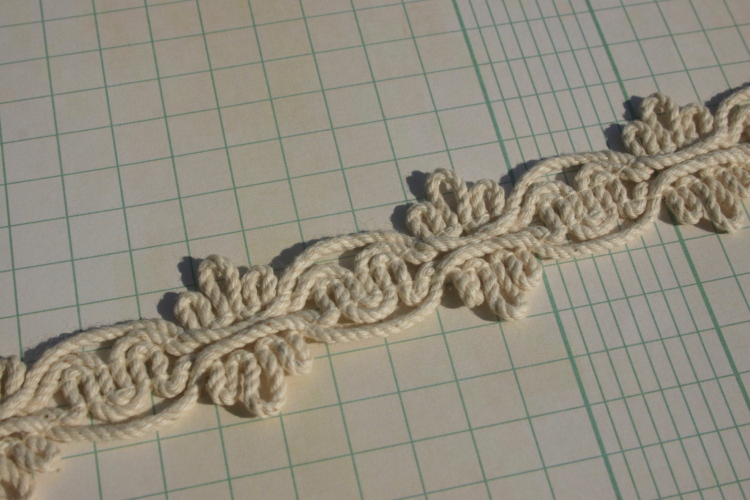Cream Braid Trim Sturdy Cotton Sewing Trim 1 1/4