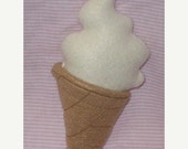 Christmas in July Sale Play Pretend Felt and Fleece vanilla ice cream cone Il_170x135