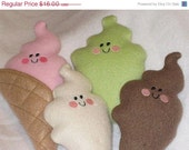 Christmas in July Sale Smiley face Ice cream cone set play food felt food Il_170x135