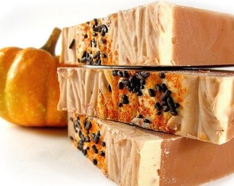 Iced Pumpkin Soap, Cold Process Soap, Bar Soap, Handmade Soap, Pumpkin Soap, Phthalate Free Fragrance, Bakery Fragrance Soap, Spicy Soap