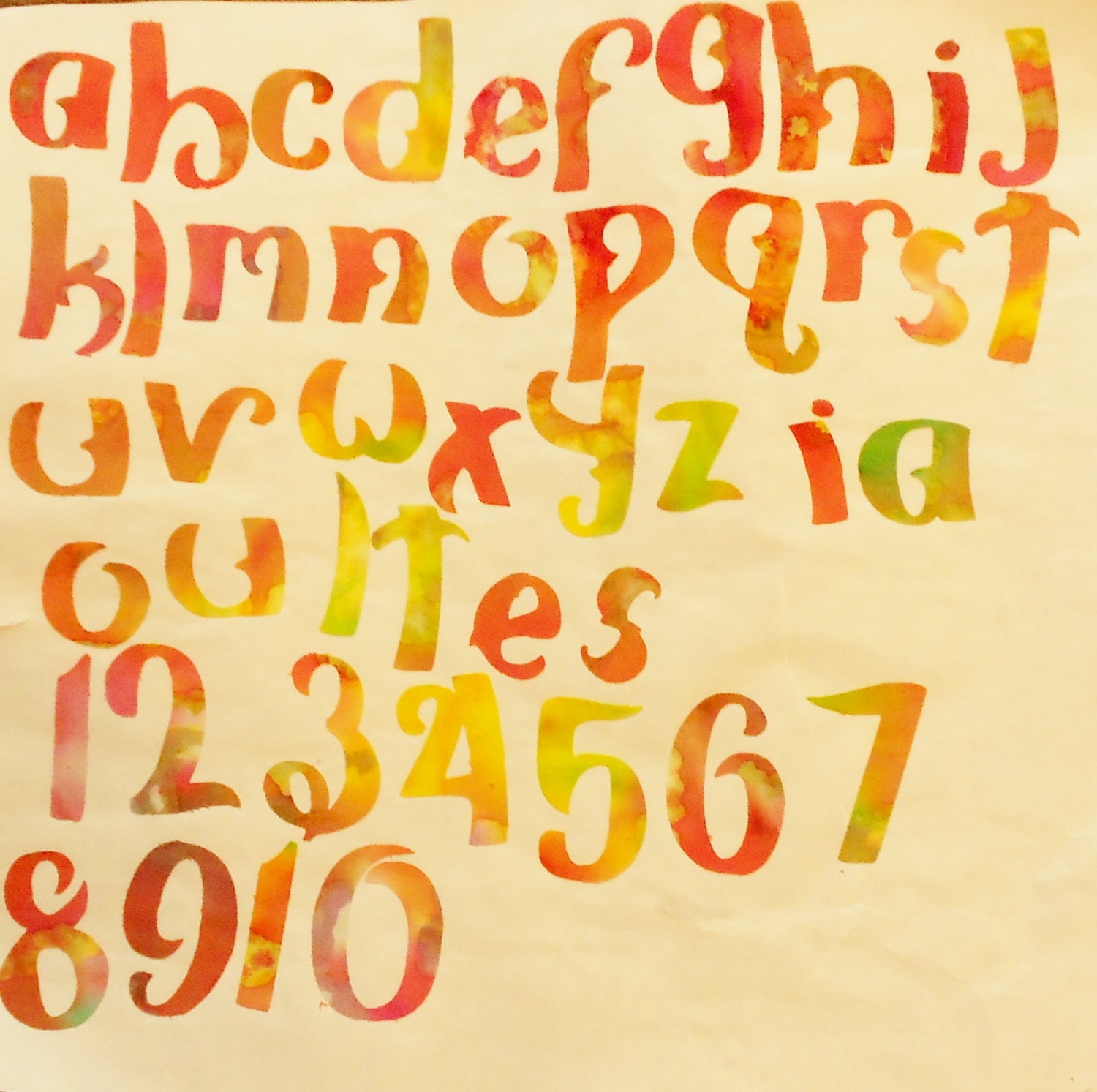 Iron On Letters Fabric Letters T-Shirt Decor Tie Dye