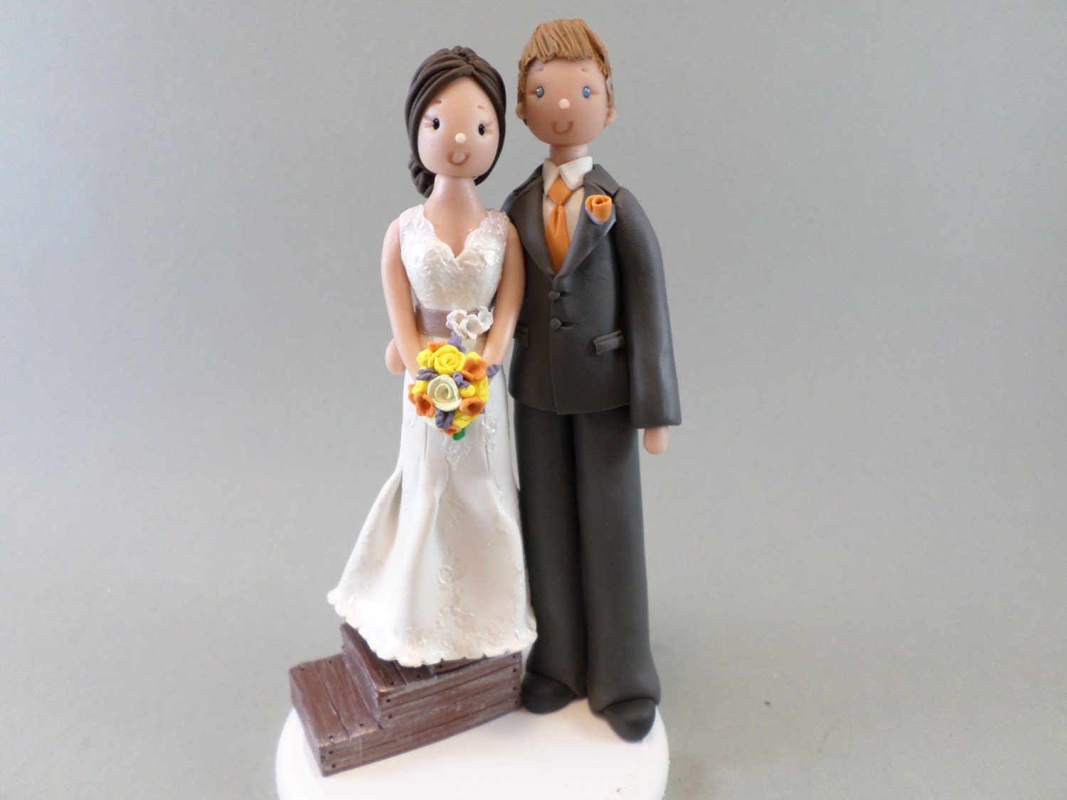  Short  Bride  Tall  Groom  Personalized Wedding  Cake  Topper 