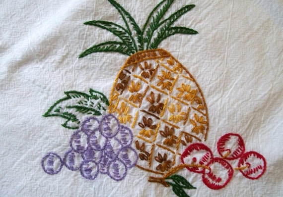 Embroidery Dish Towel Flour Sack Towel Cotton by