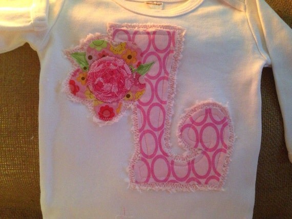Personalized Baby Gown And Hat Initial Infant Gown Flower