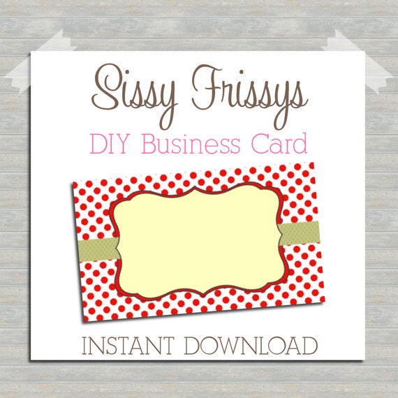 Items Similar To Instant Download Diy Business Card Digital File Blank Template Business Diy Business Card Template