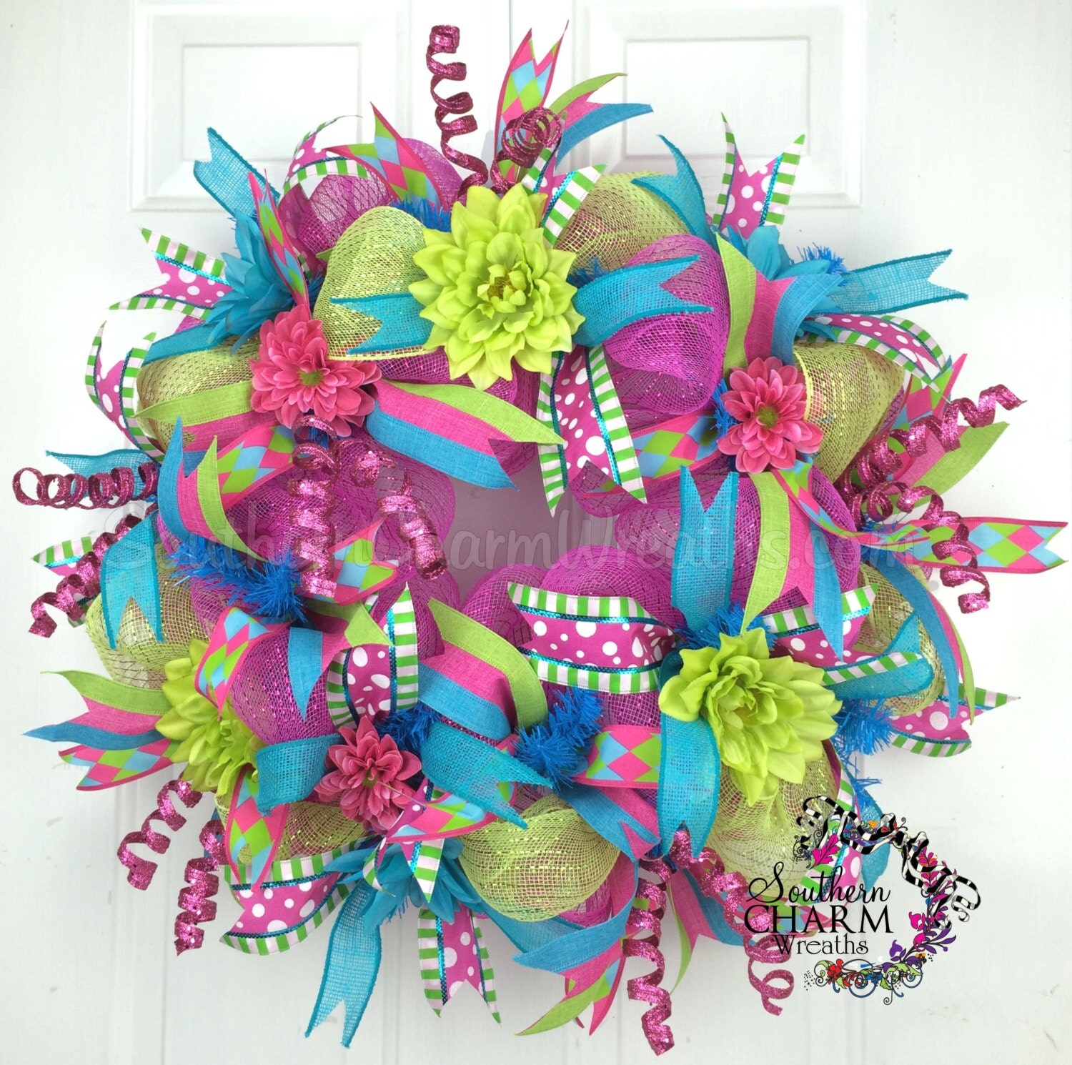 Summer mesh wreath