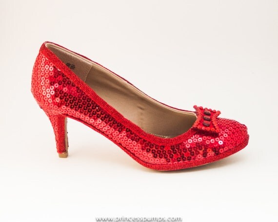 red sequin shoes heels