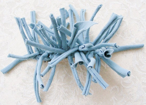 Hair Barrette Clip Knotted Upcycled TShirt Yarn by meiguidesigns