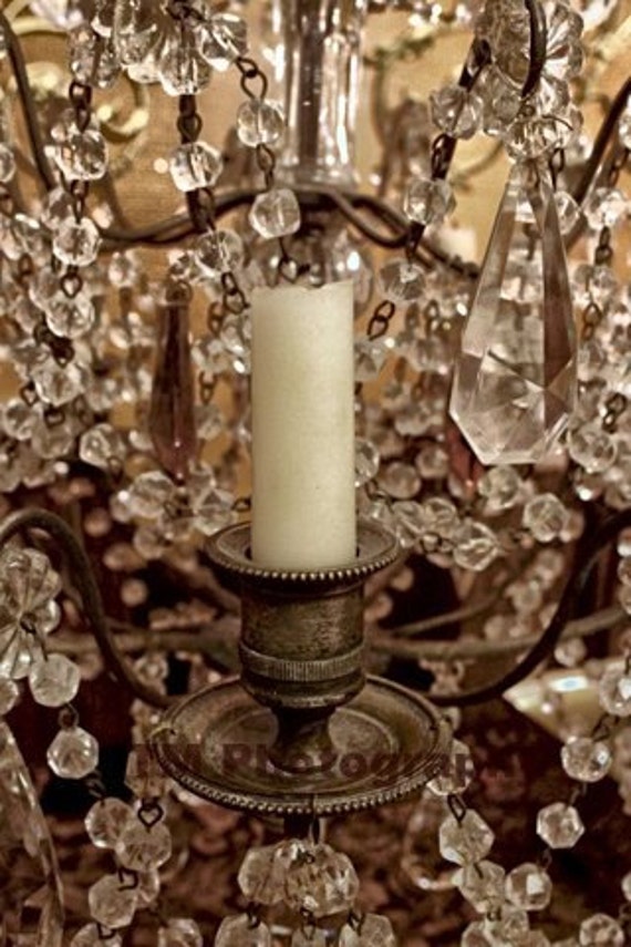 Old Crystals,  Chandelier, old Candles, Fashioned,  Old  Antique, chandelier crystals Lighting,