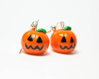 Halloween Jack o Lantern Earrings
