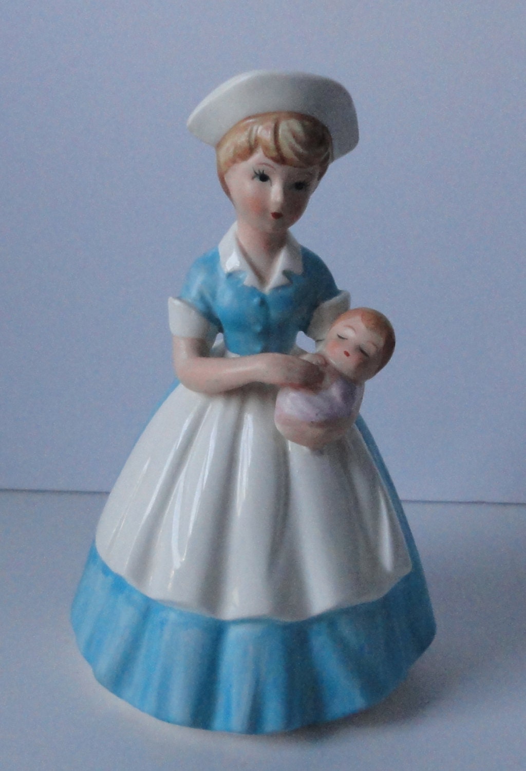 Mid Century Nurse with Baby Ceramic Figurine.