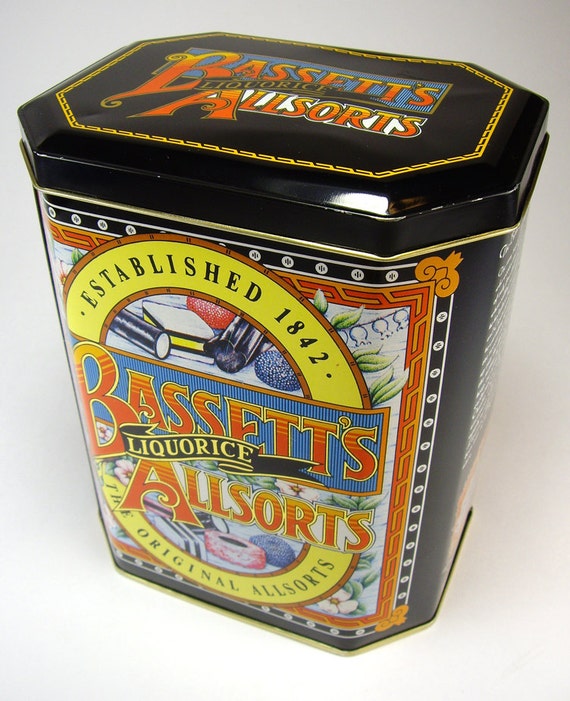 Vintage Candy Tin Box Bassett's Liquorice by myatticstreasures