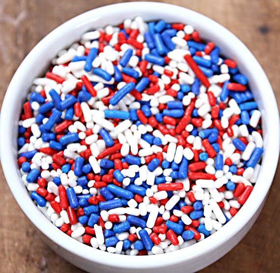 Patriotic Jimmie Sprinkles Mix in Red by thebakersconfections