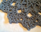 Gray Yarn Doily/Centerpiece/Table Topper
