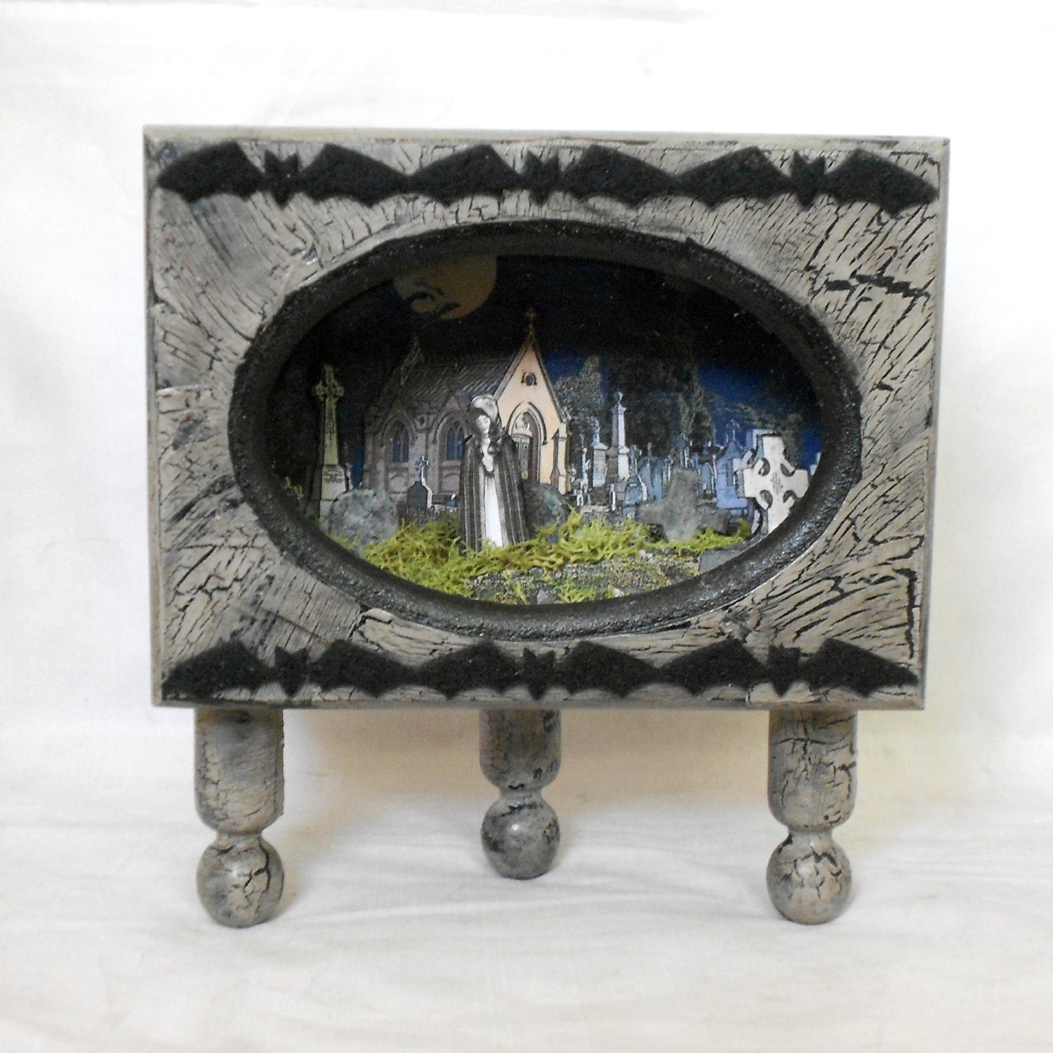 Shadow Box Art Gothic Miniature Diorama Vampire Art