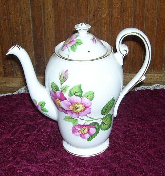 Beautiful Pink Apple Blossom Royal Standard Bone China Teapot