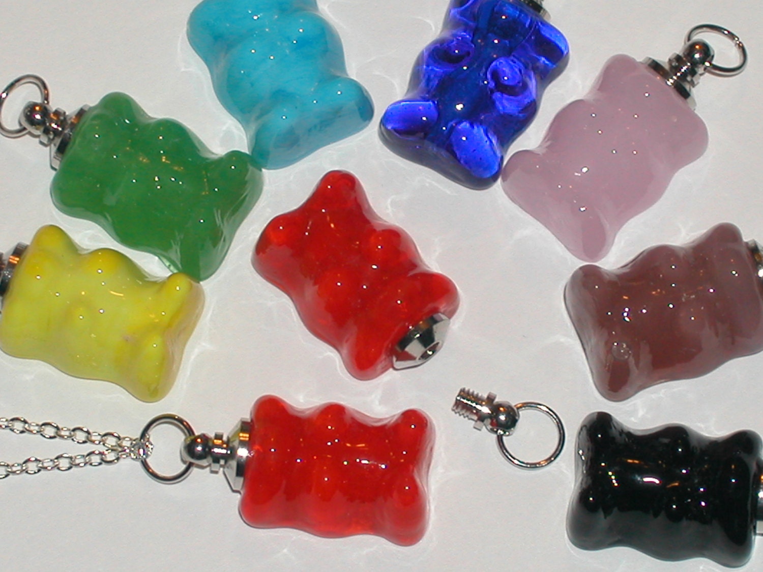 Download 1 pc. SALE Murano Glass Gummi Gummy Bear Bottle Pendant